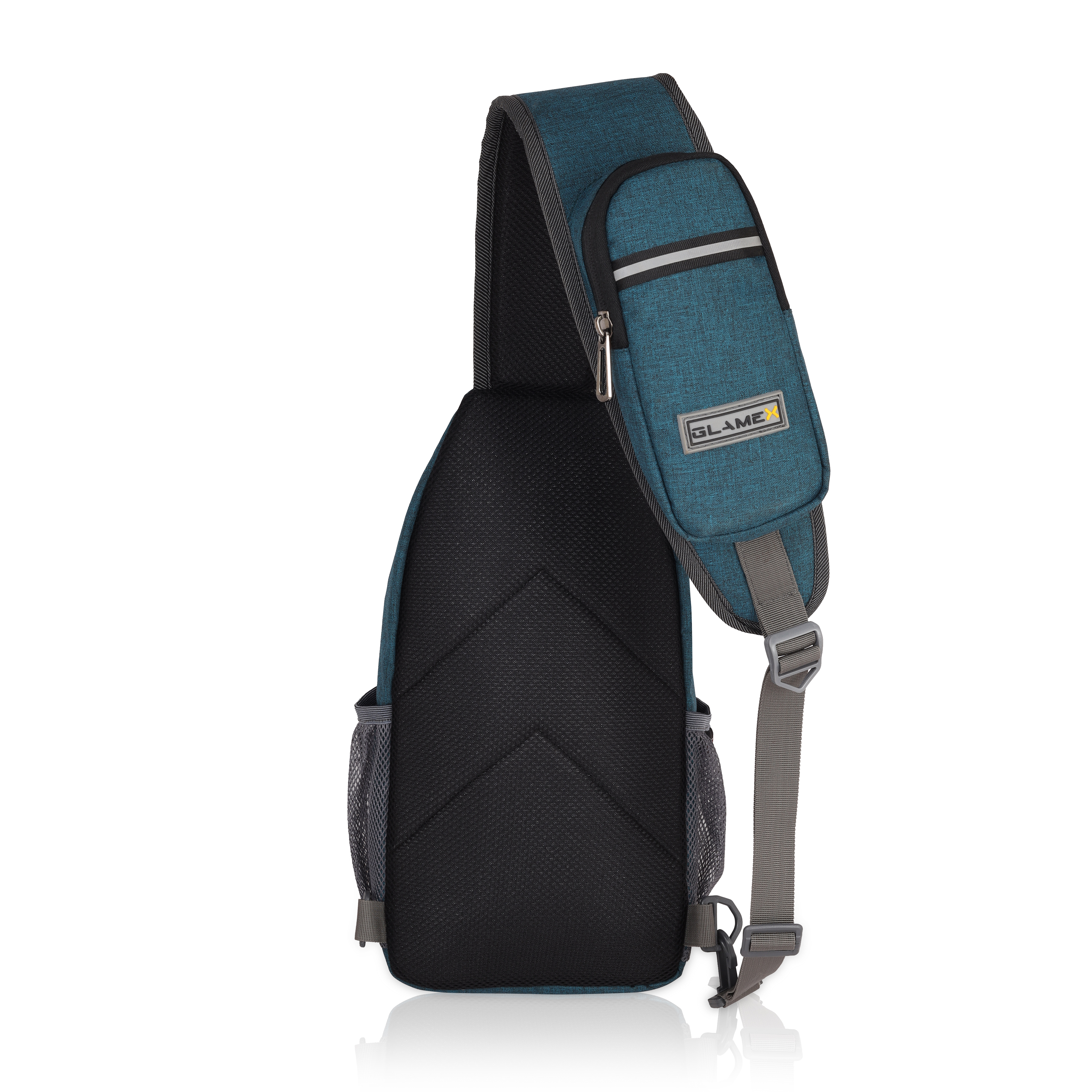 Glamex Glide 12L Unisex Crossbody Sling Bag with Phone Pocket & Water Bottle Holder,Earphone Hole Compact Design for Daily Use & Outdoor Activities