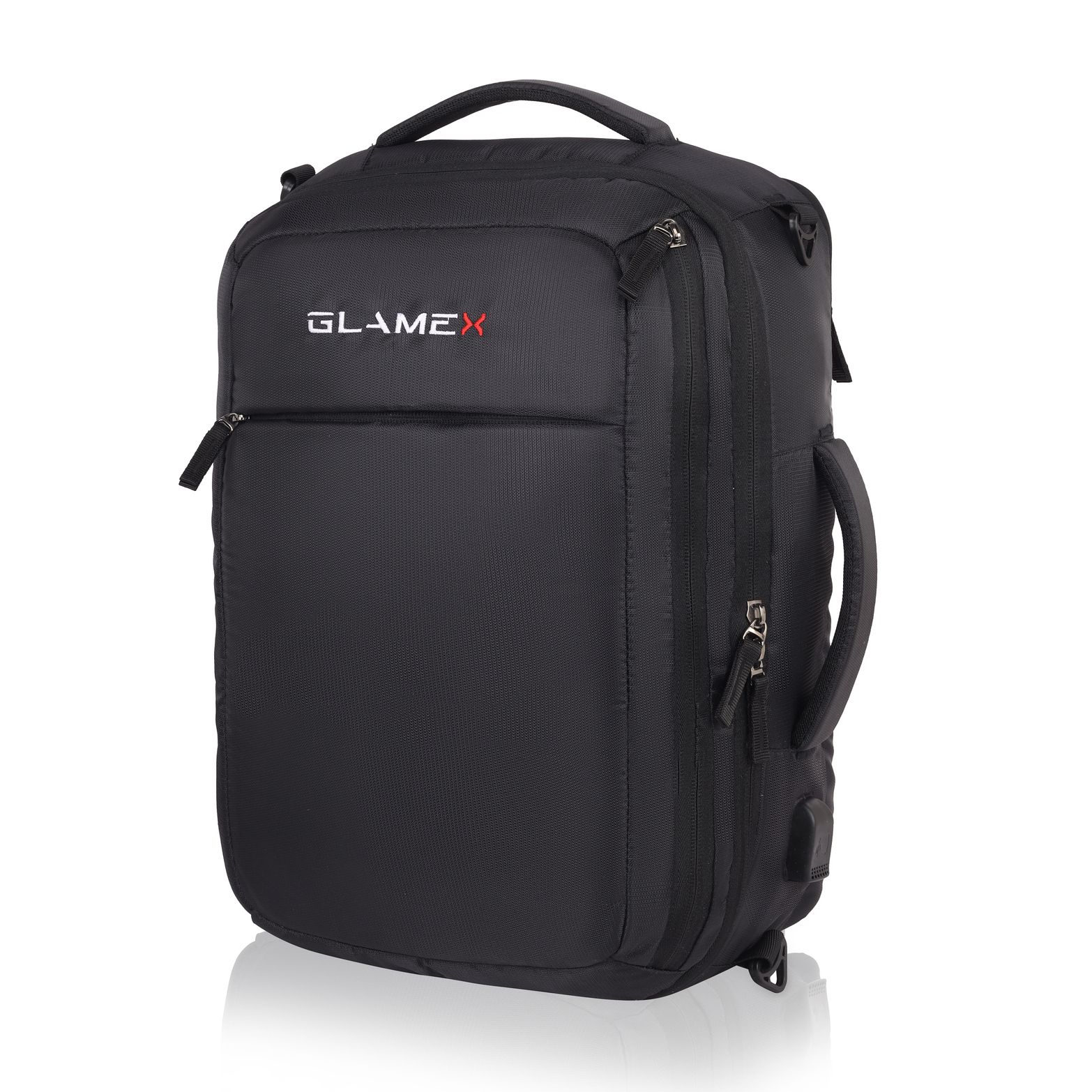 Glamex Flexpack Convertible Backpack – 26L, Black, Unisex Travel Bag for Versatile Use