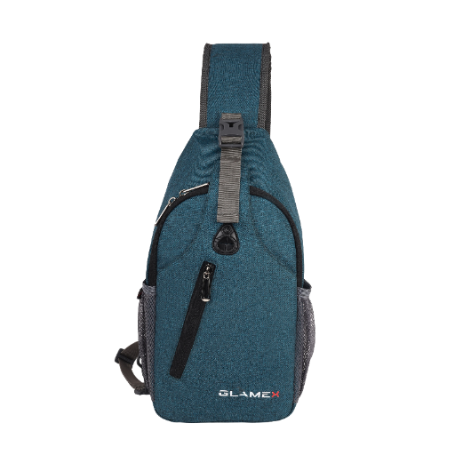Glamex Glide 12L Unisex Crossbody Sling Bag with Phone Pocket & Water Bottle Holder,Earphone Hole Compact Design for Daily Use & Outdoor Activities