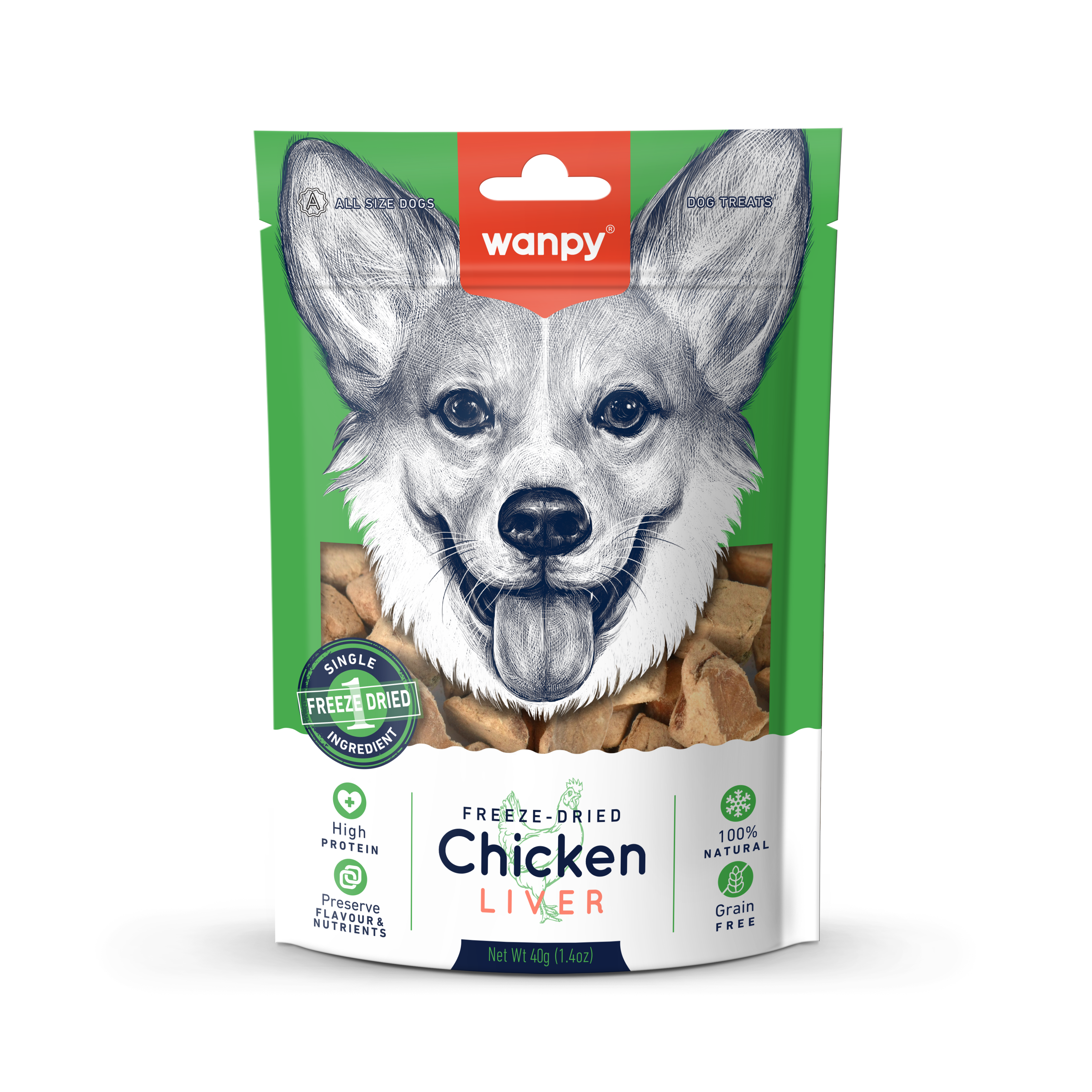 Freeze-dried chicken liver