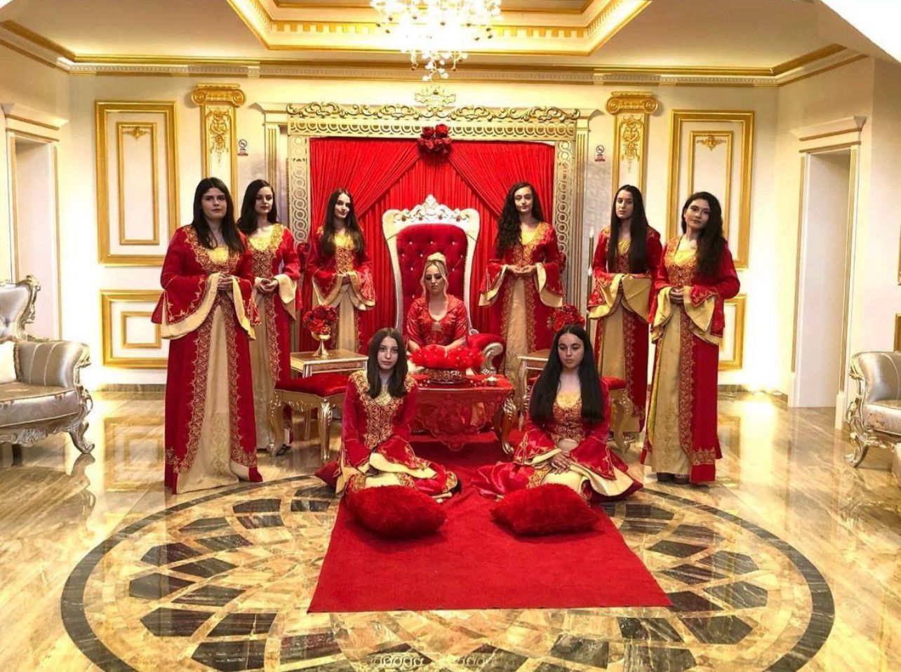 Luxurious Red Traditional Dresses