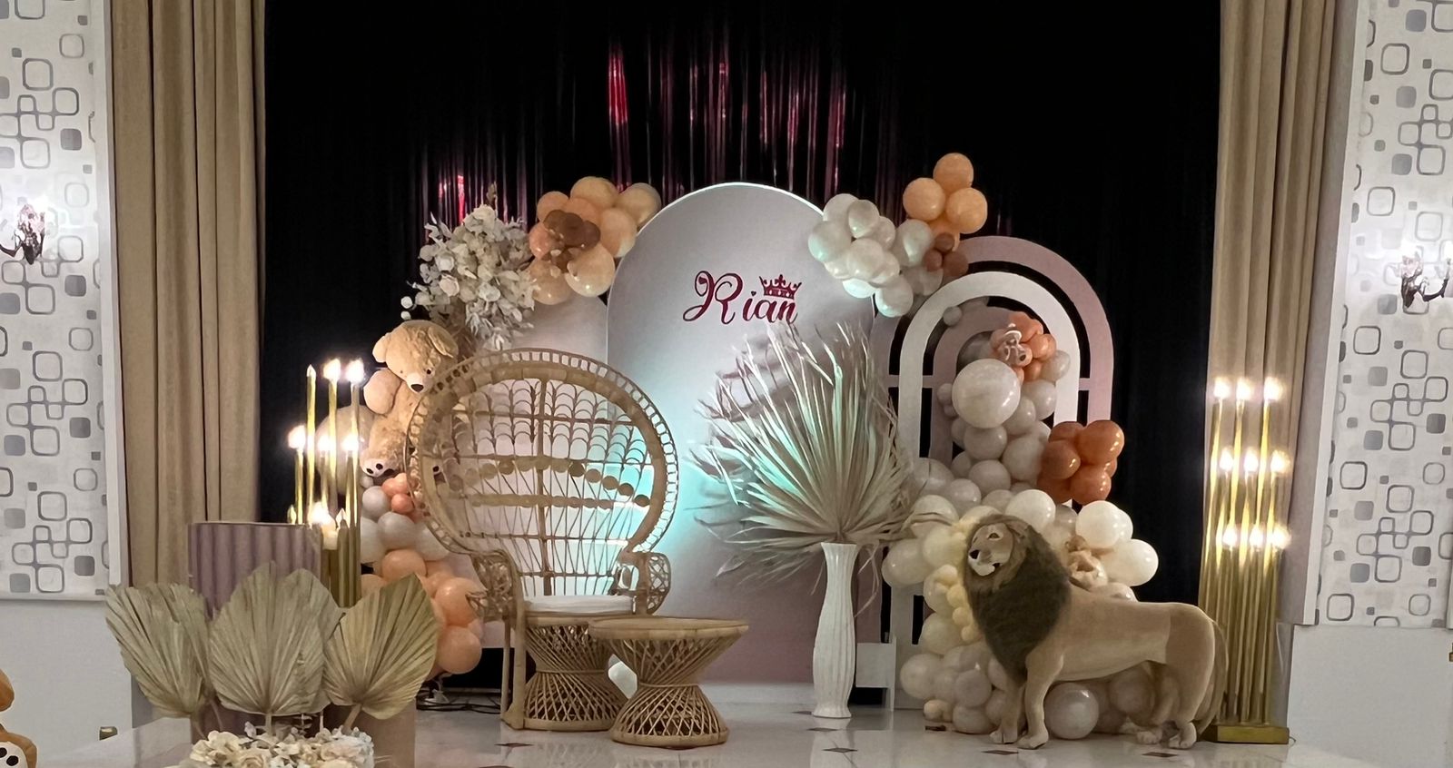 Bohemian Rattan Chair and Table Set