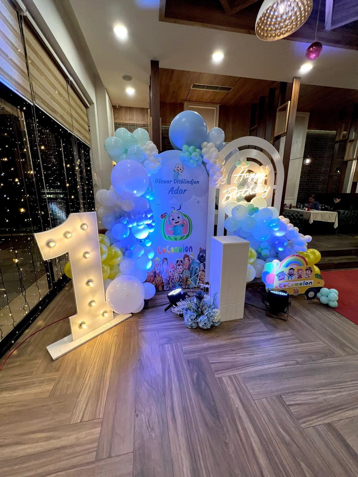 Large LED Number BLUE