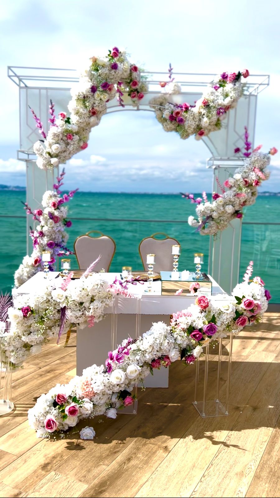 Floral Arch Wedding Setup