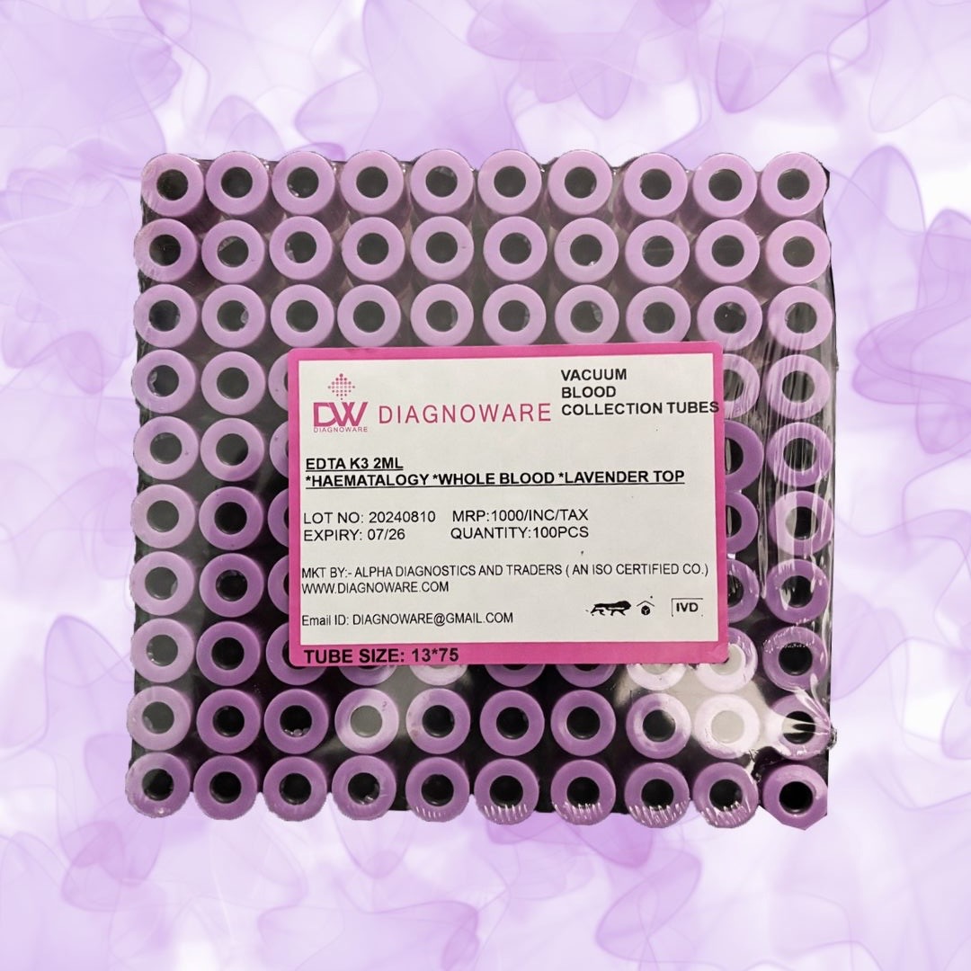 EDTA 2ml Vacuum Blood Collection Tubes 100pcs