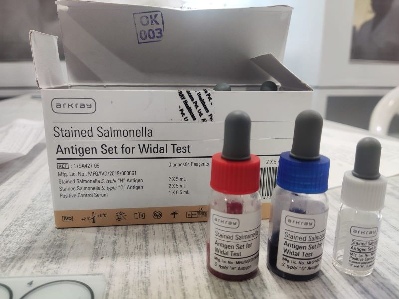Stained Salmonella Antigen Set for Widal Test