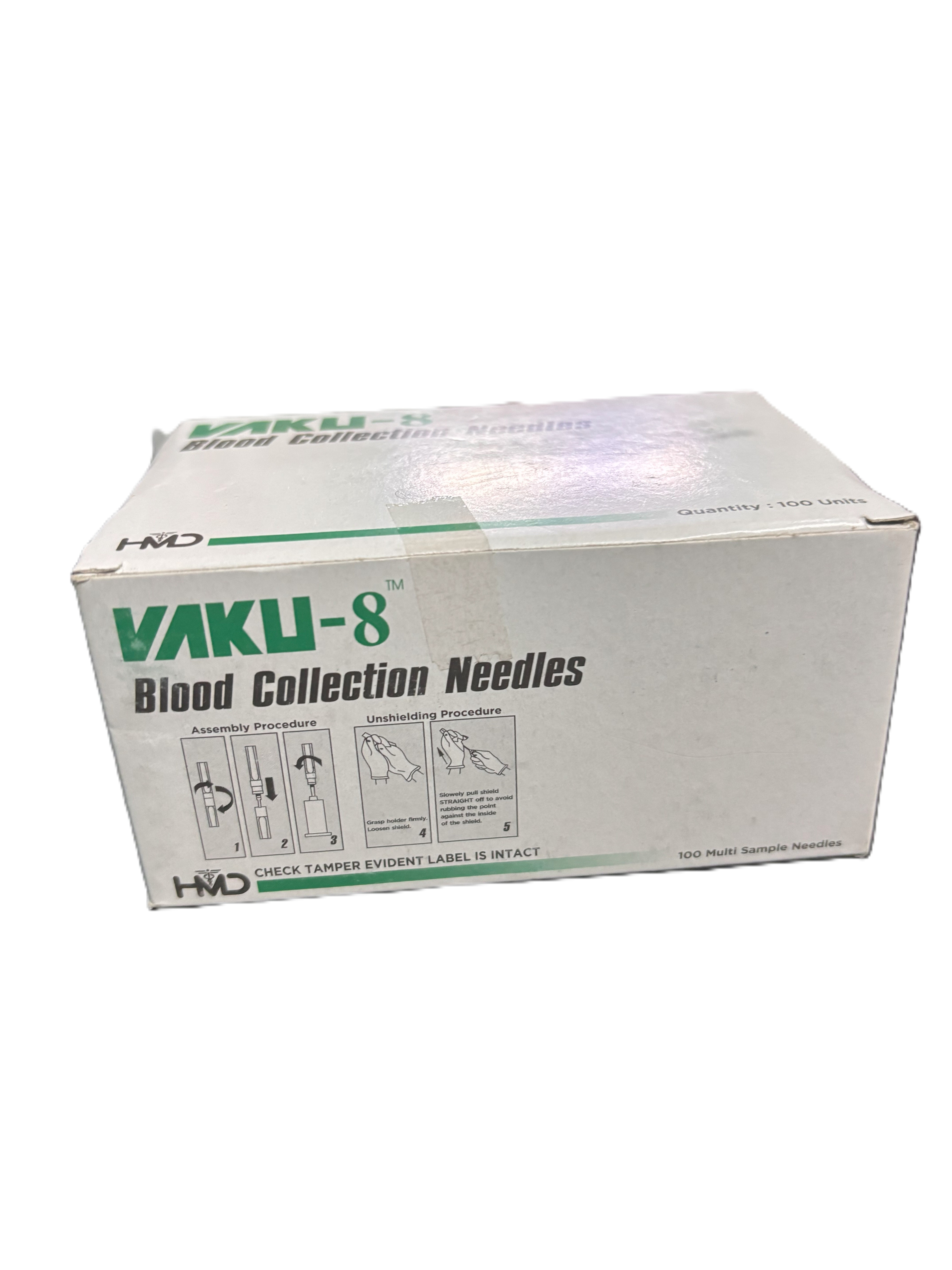 VAKU-8 Blood Collection Needles pack of 100 needle