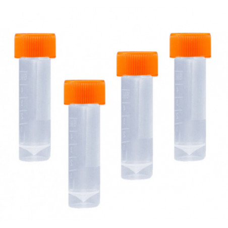 Plastic Vials 3ml with screw cap pack of 50pcs