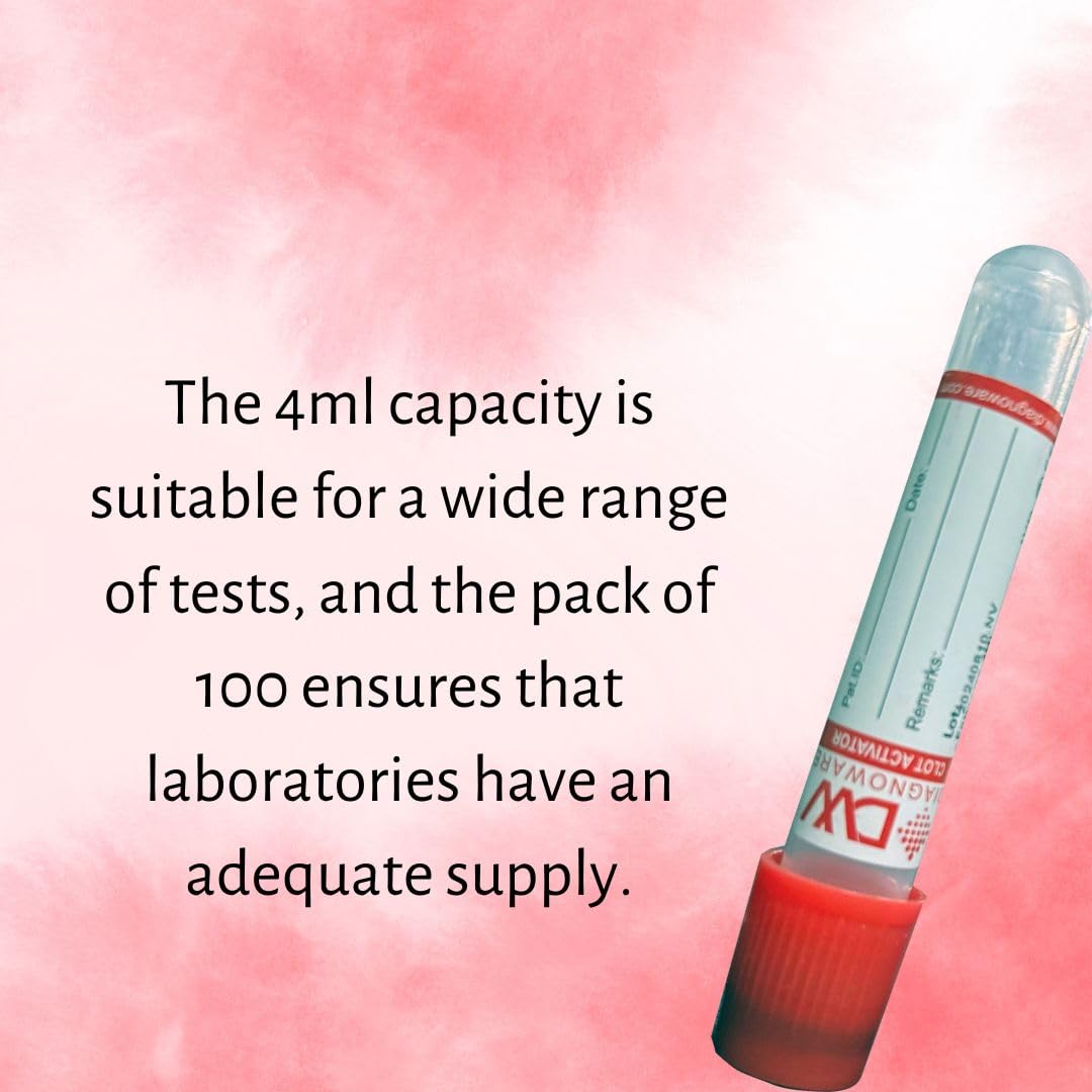 Clot Activator Non Vacuum Blood Collection Tubes pack of 100