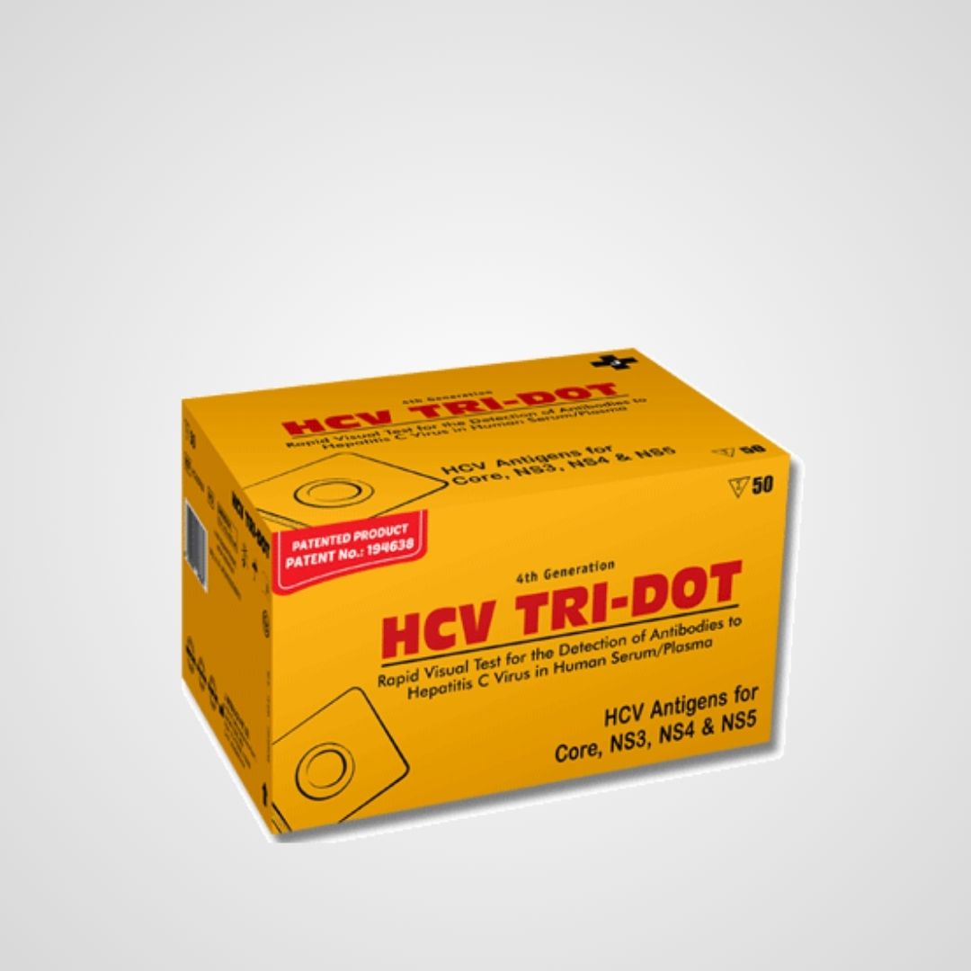 HCV Tri-Dot Rapid Test Kit pack of 50 kits
