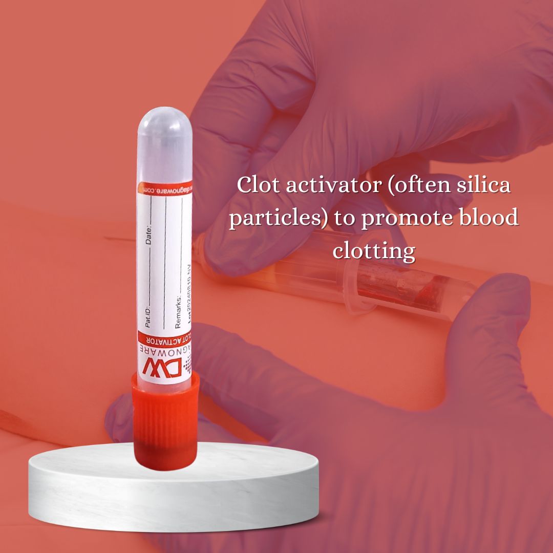 Clot Activator Non Vacuum Blood Collection Tubes pack of 100