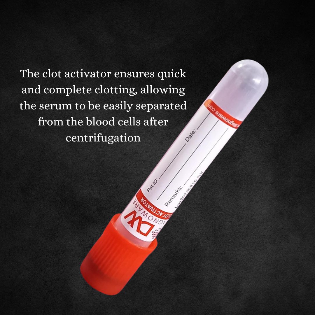 clot activator Vacuum Blood Collection Tubes pack of 100 tubes