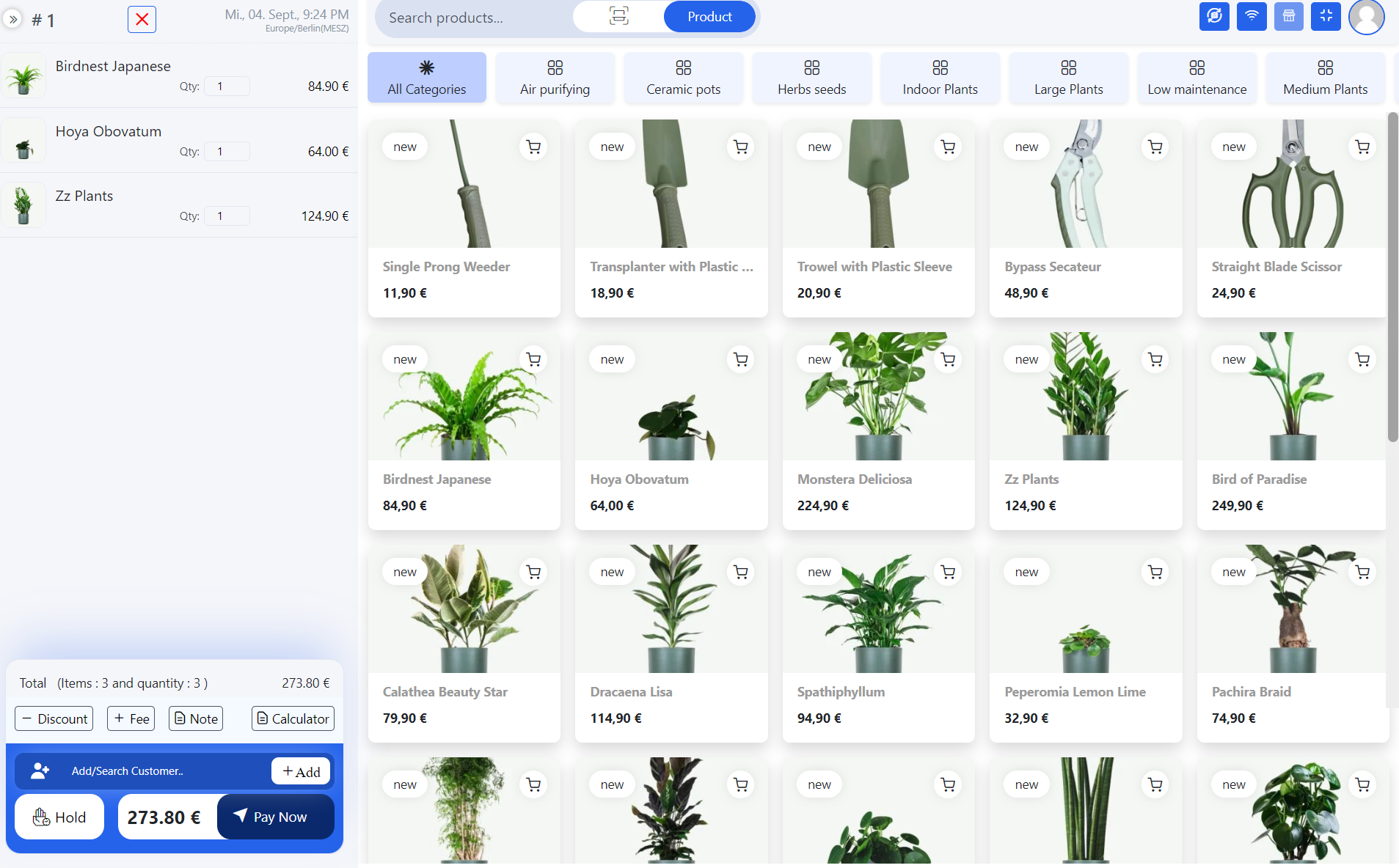 POS system with online shop 