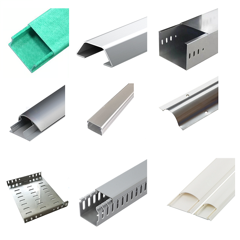 Berbagai macam baki kabel dan saluran kabel