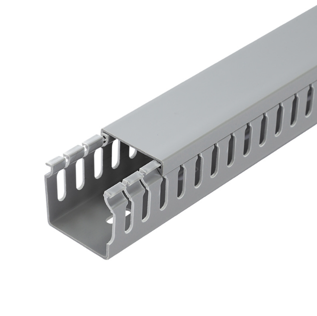 Plastic distribution box wiring trough