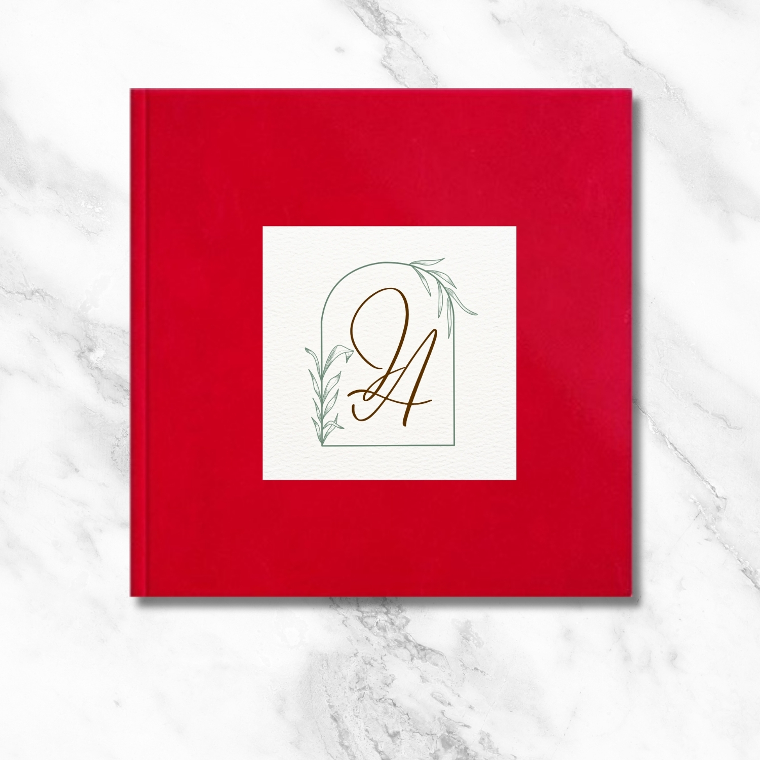 Raudona palinkėjimų knyga 20x20 (dirbtinė oda)