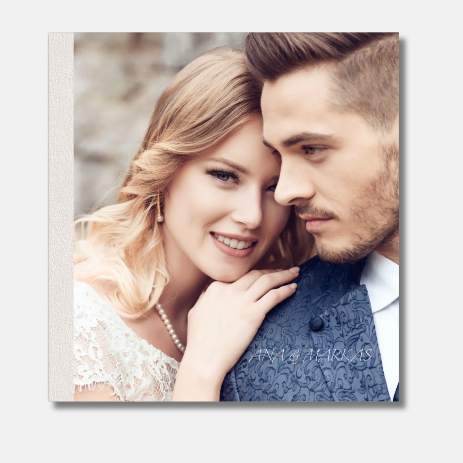 Delux fotolbumas akrilas+balta oda, 30x30 formatas