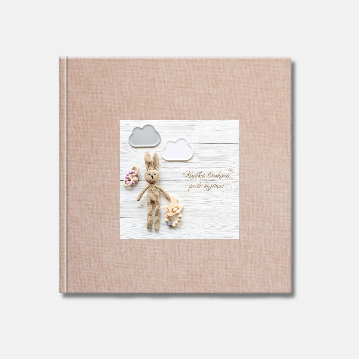 Rusva palinkėjimų knyga 20x20 (linas)