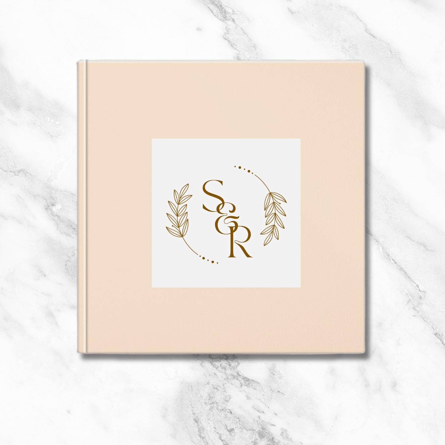 Kreminė palinkėjimų knyga 20x20 (dirbtinė oda)