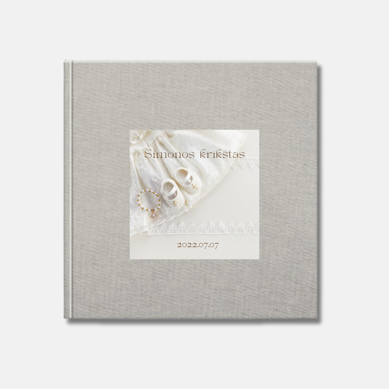 Pilka palinkėjimų knyga 20x20 (linas)