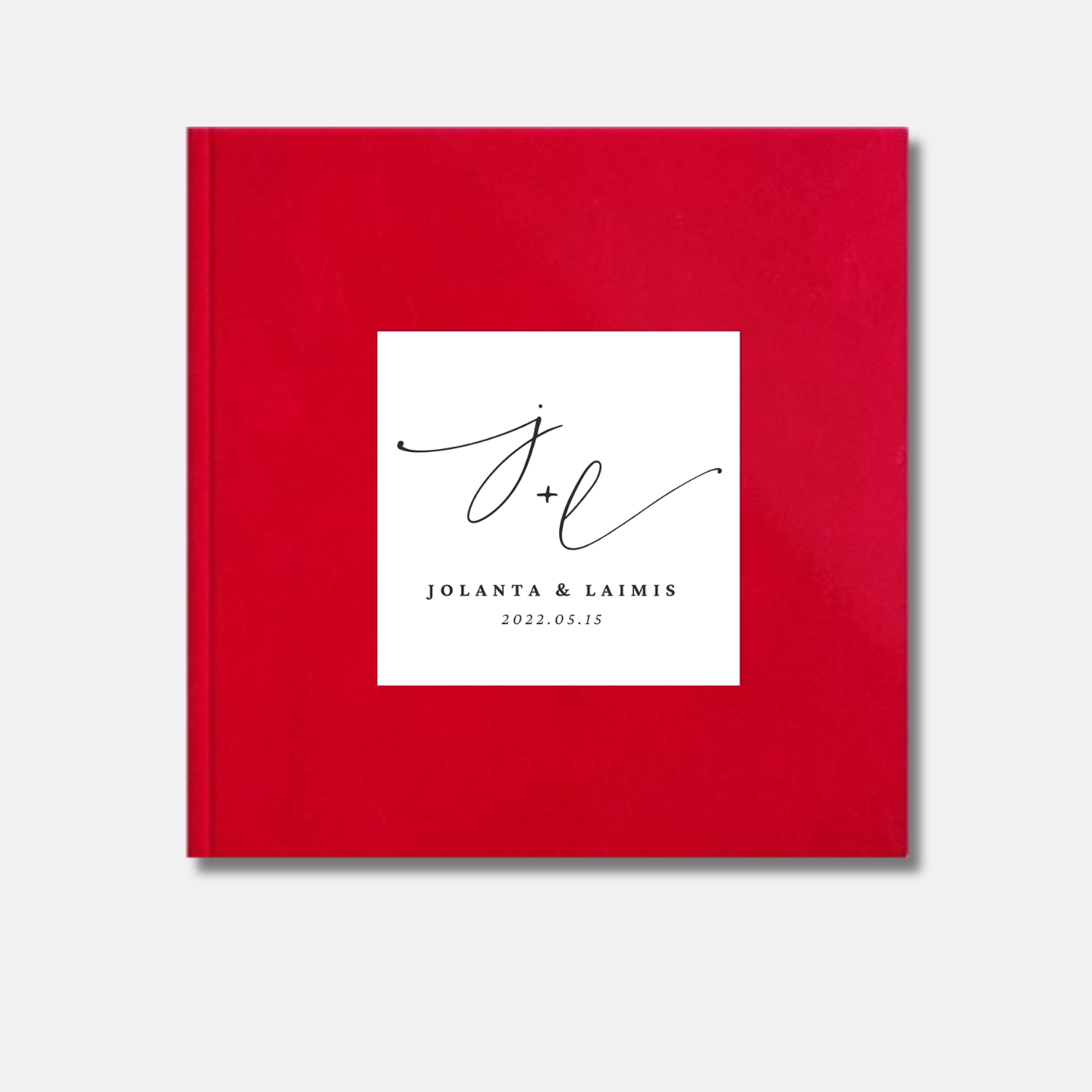 Raudona palinkėjimų knyga 20x20 (dirbtinė oda)