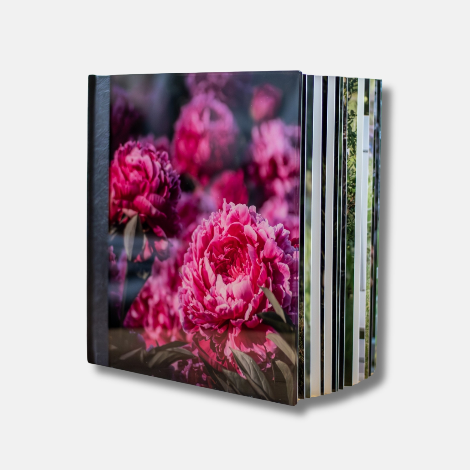 Delux fotolbumas akrilas+juoda oda, 30x30 formatas