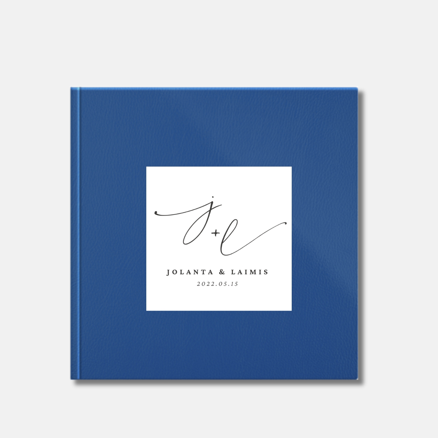 Mėlyna palinkėjimų knyga 20x20 (dirbtinė oda)