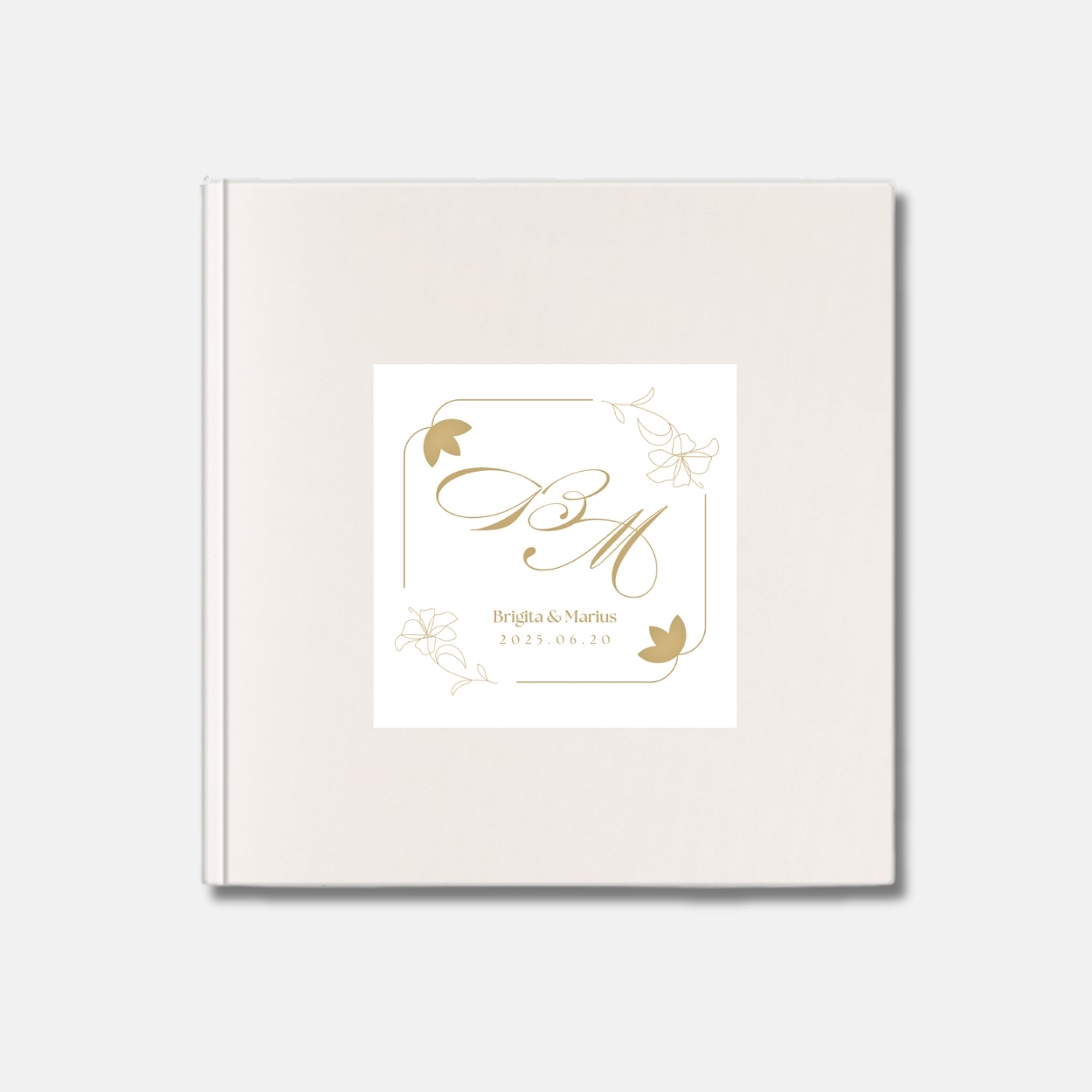 Balta palinkėjimų knyga 20x20 (brokatas)