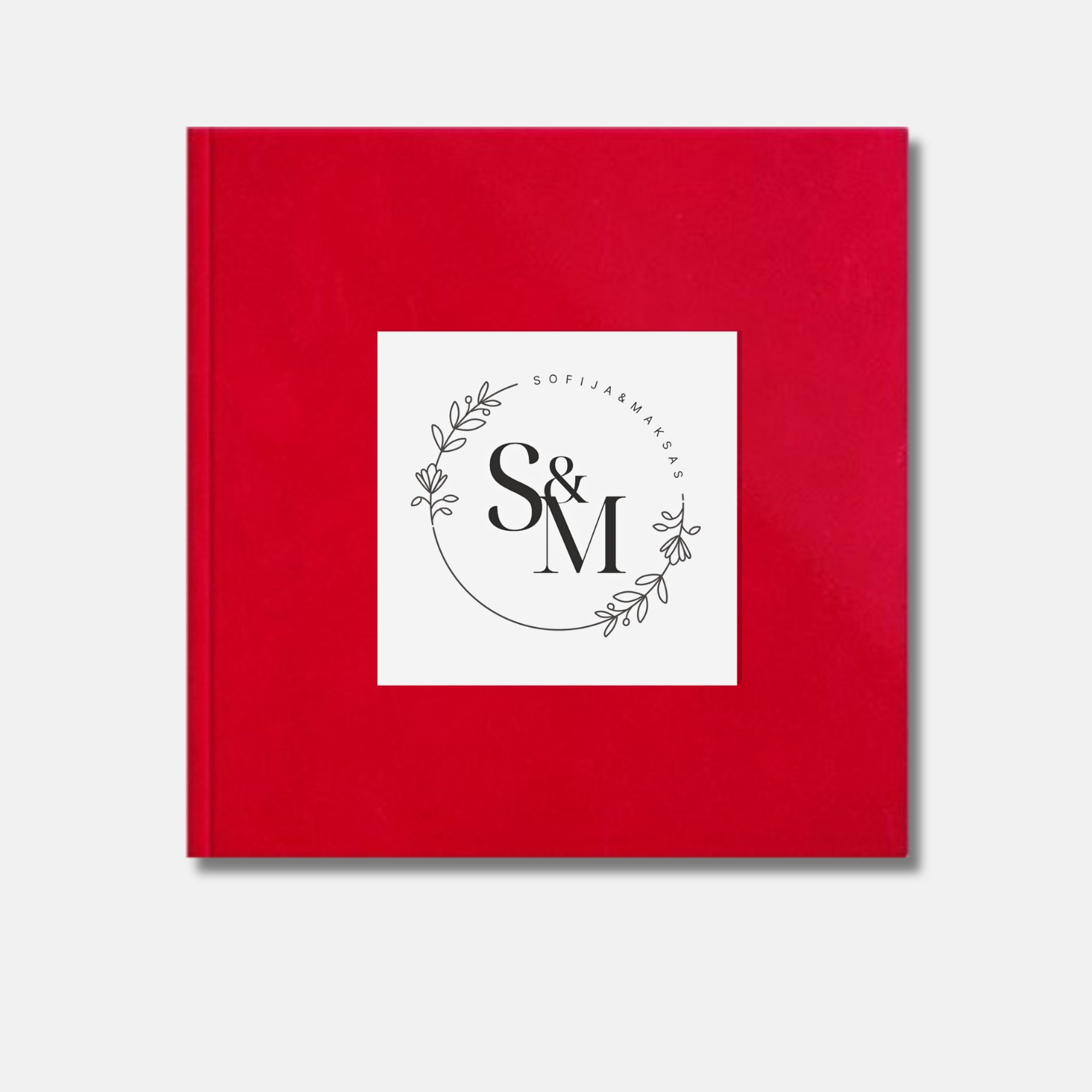 Raudona palinkėjimų knyga 20x20 (dirbtinė oda)