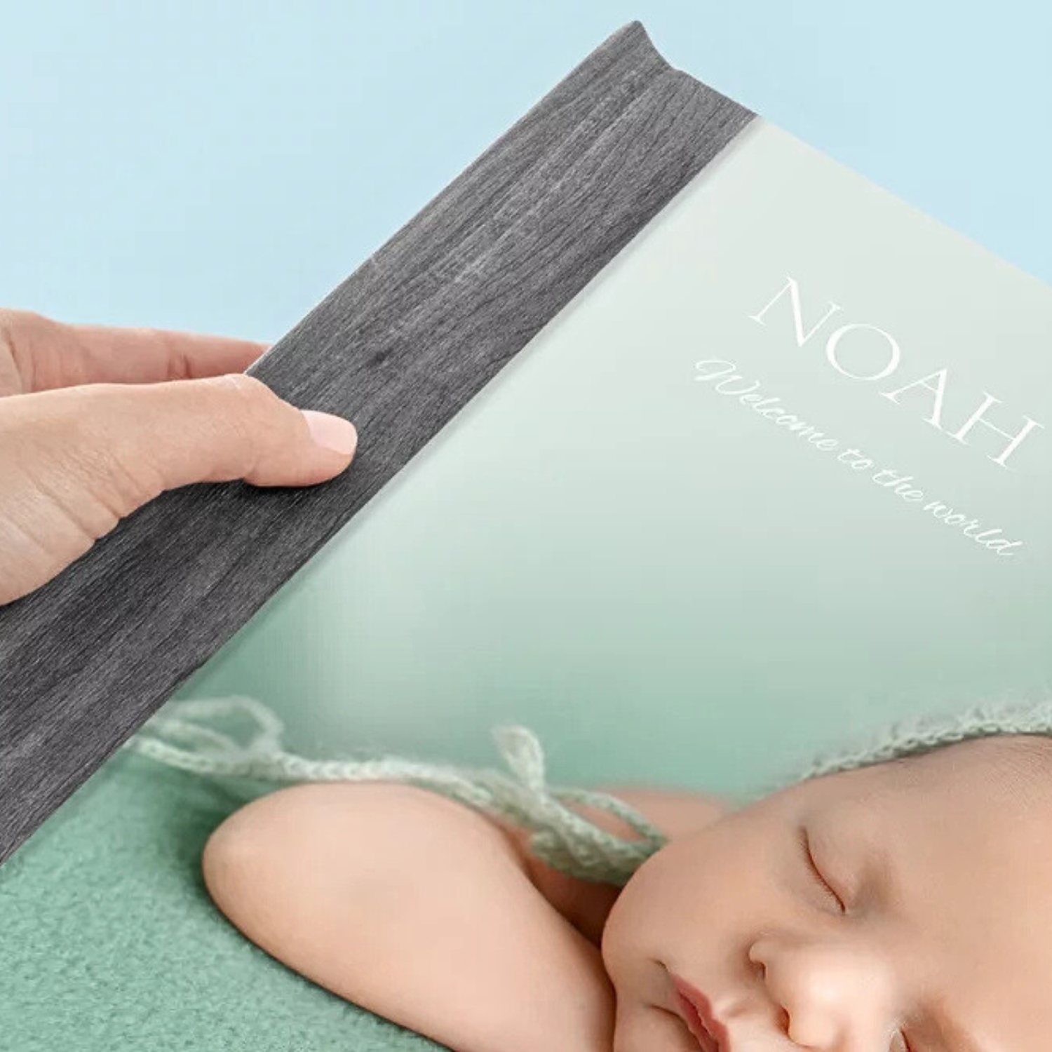 Delux fotolbumas akrilas+pilka oda, 30x30 formatas