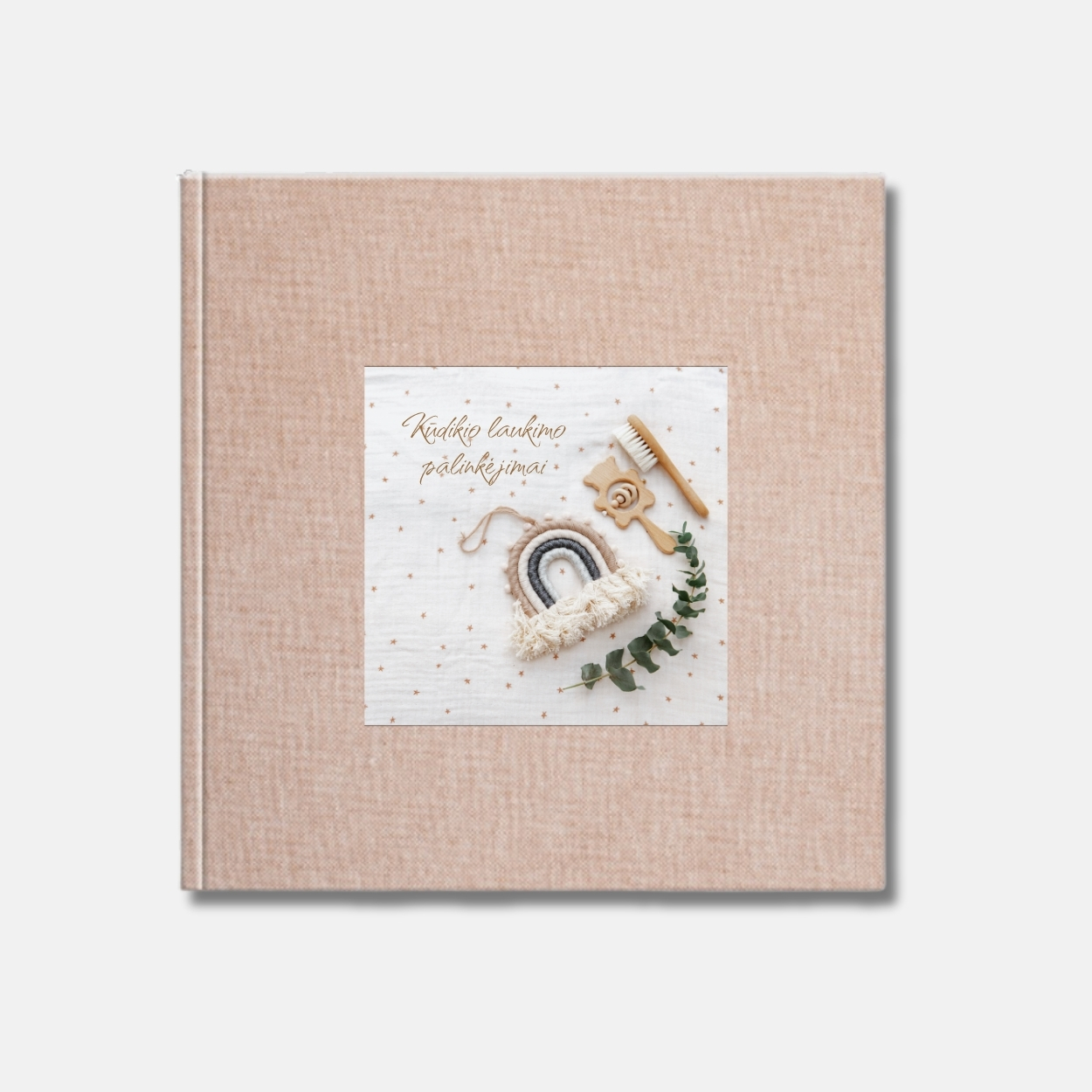 Rusva palinkėjimų knyga 20x20 (linas)