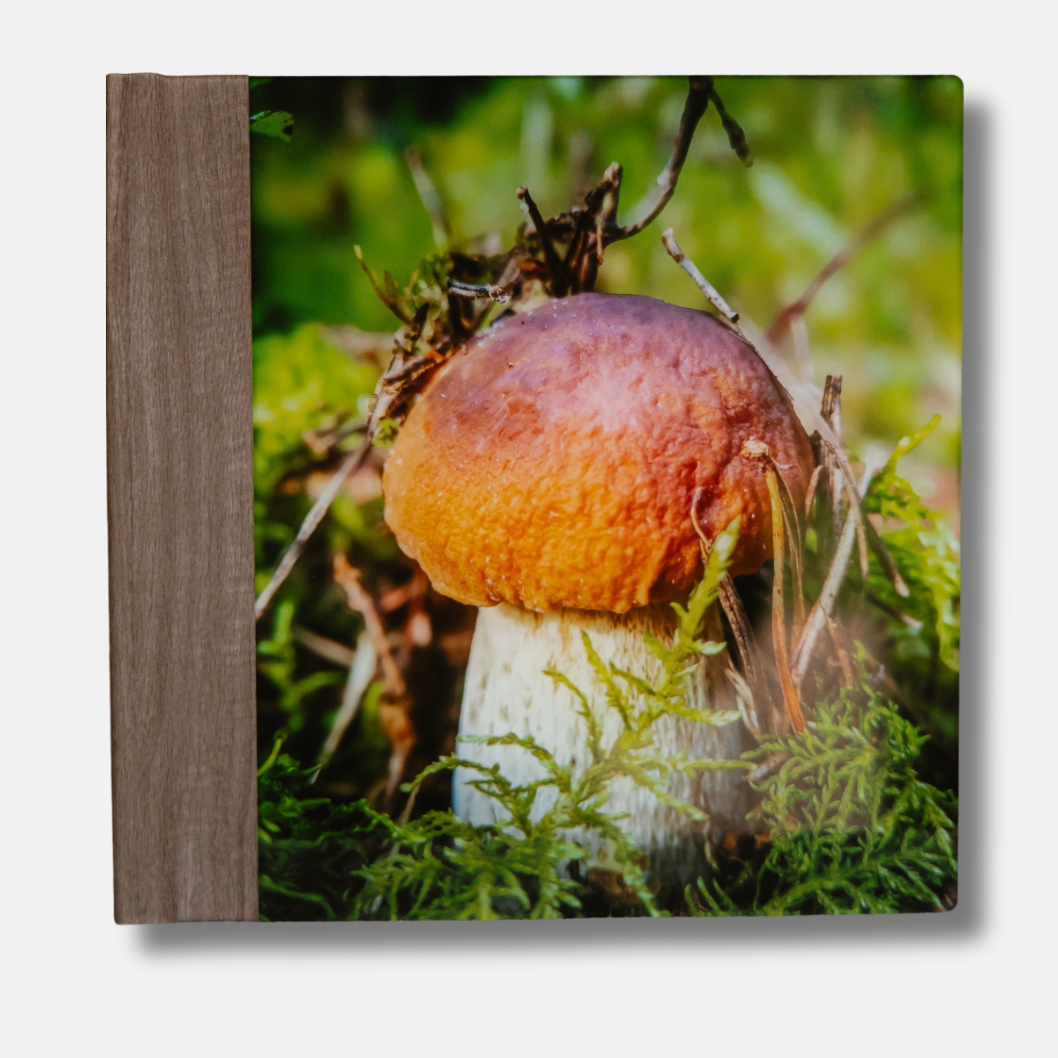 Delux fotolbumas akrilas+rusvas medžio raštas, 30x30 formatas