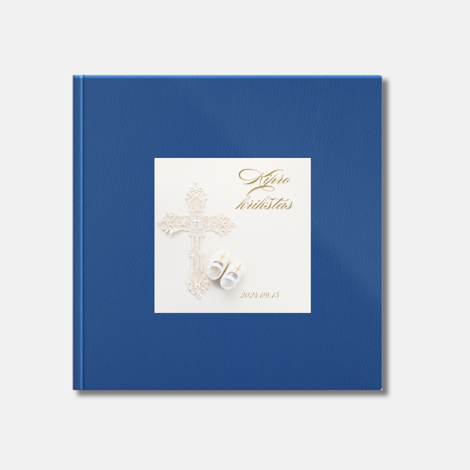 Mėlyna palinkėjimų knyga 20x20 (dirbtinė oda)