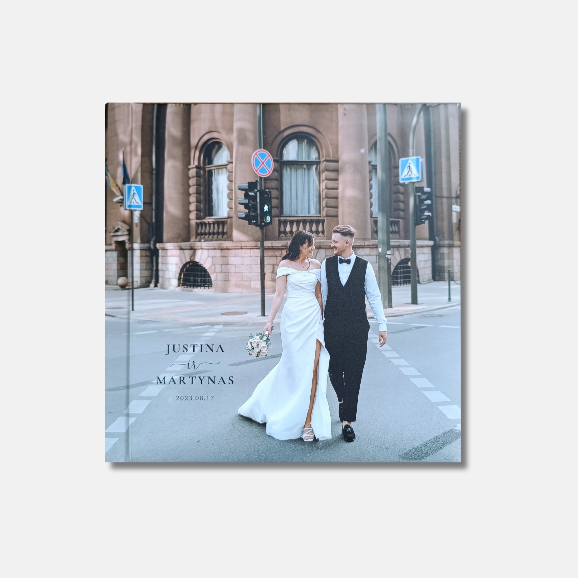 Delux fotoalbumas itin storais lapais, 20 x 20 cm formatas