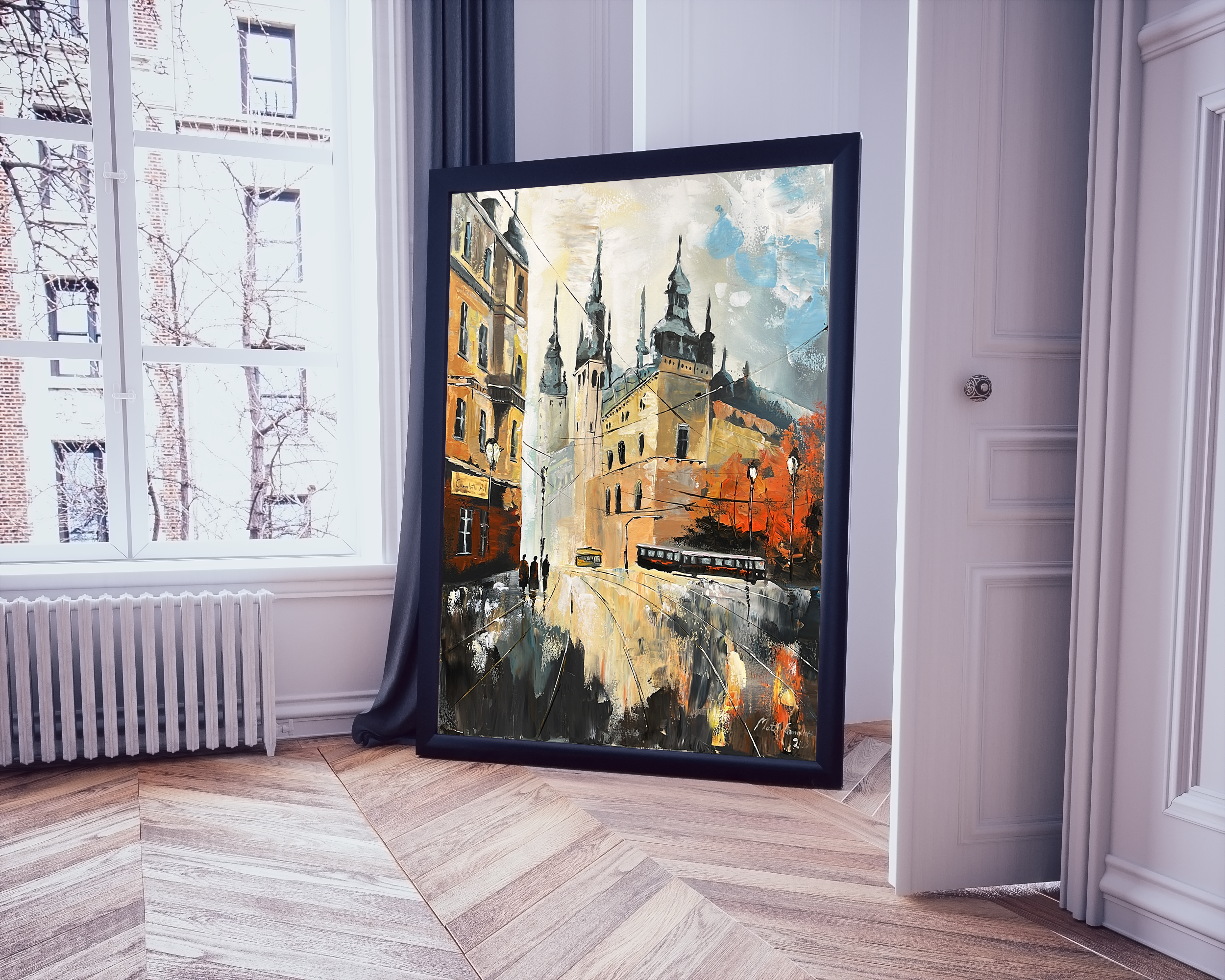 Sen o Europie | Akryl płótno 60x80 cm | Mateusz Wójcicki