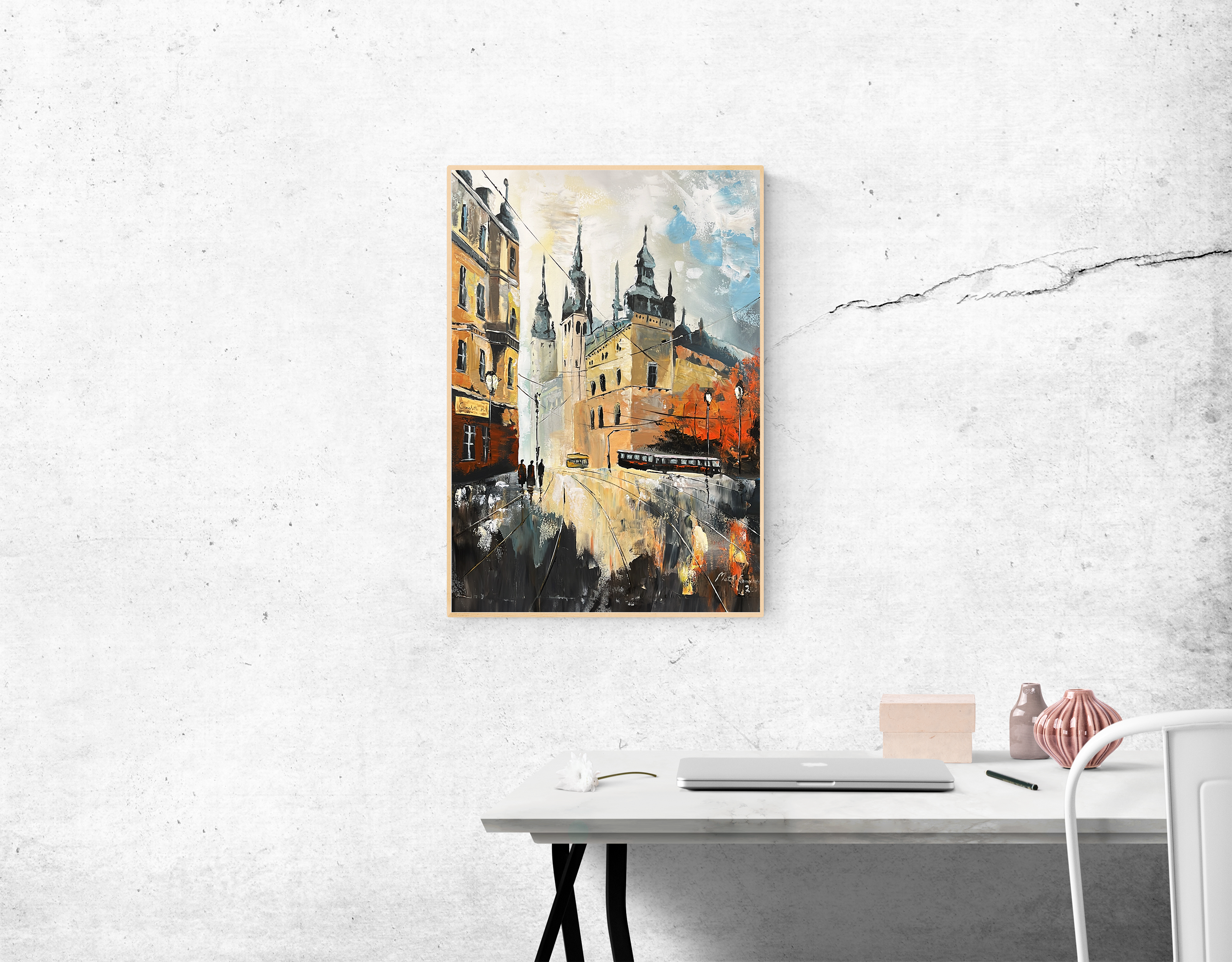Sen o Europie | Akryl płótno 60x80 cm | Mateusz Wójcicki