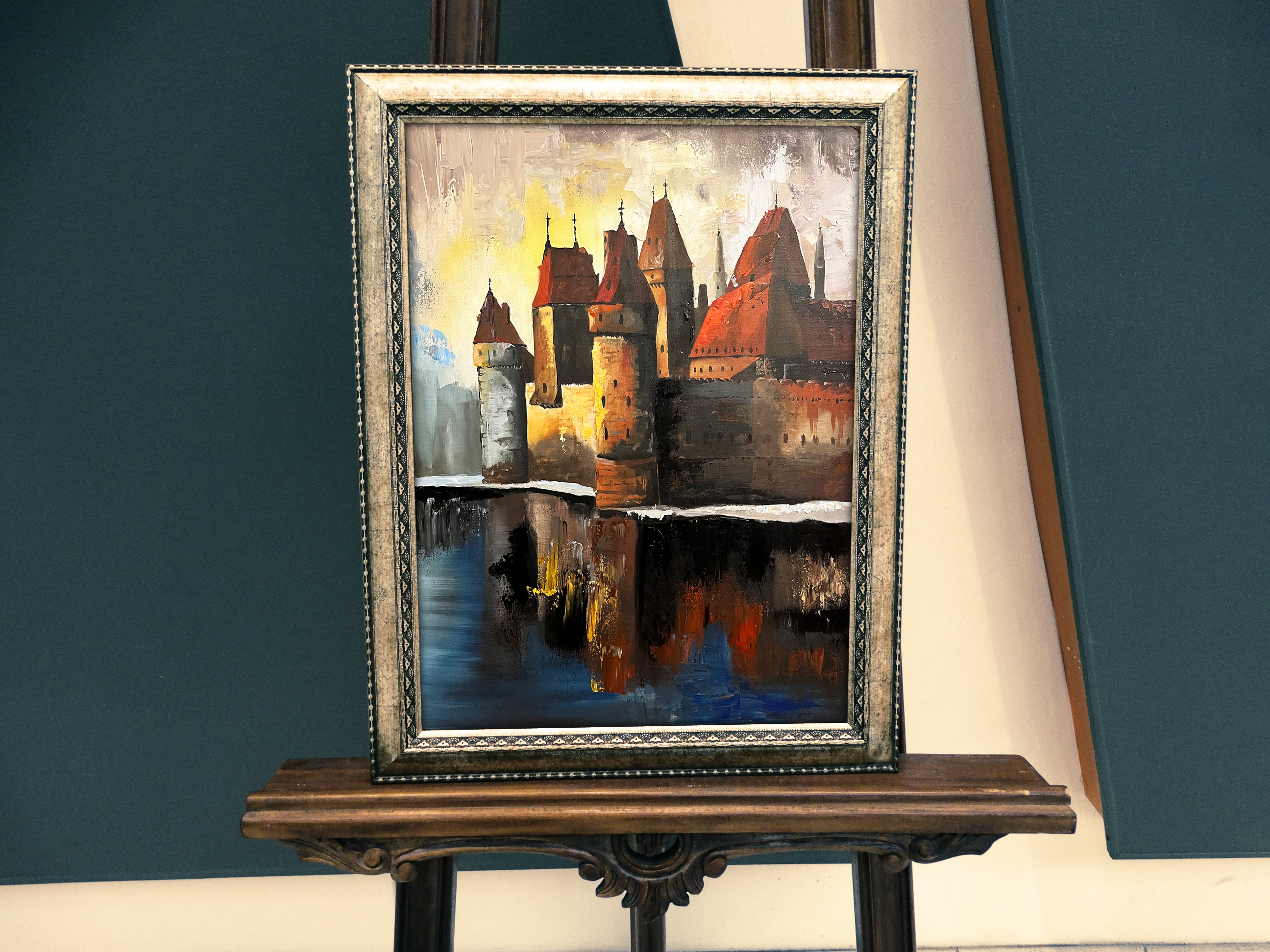 Zamek w Malborku | Akryl na płótnie | 50 x 60 cm | Mateusz Wójcicki