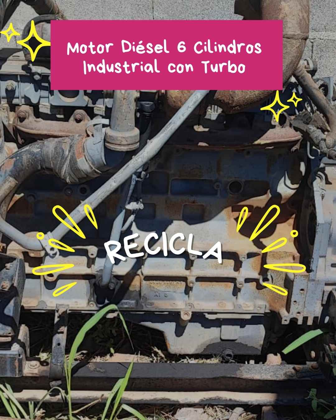 Motor Diésel 6 Cilindros Industrial con Turbo | Eco Reciclar