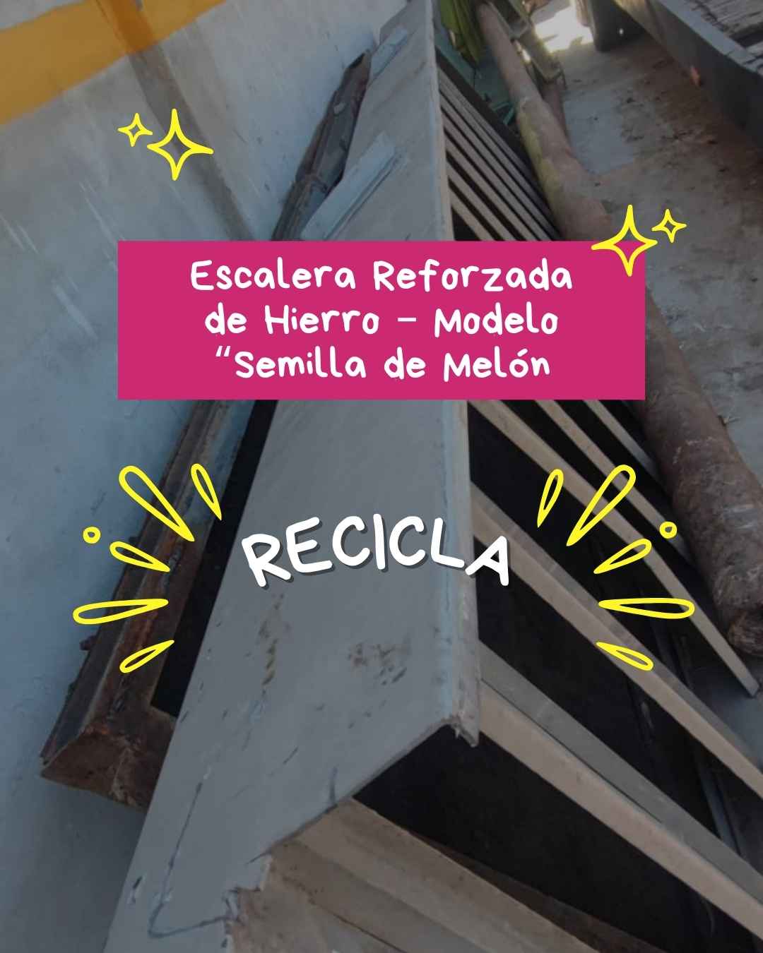 Escalera Reforzada de Hierro – Modelo “Semilla de Melón”