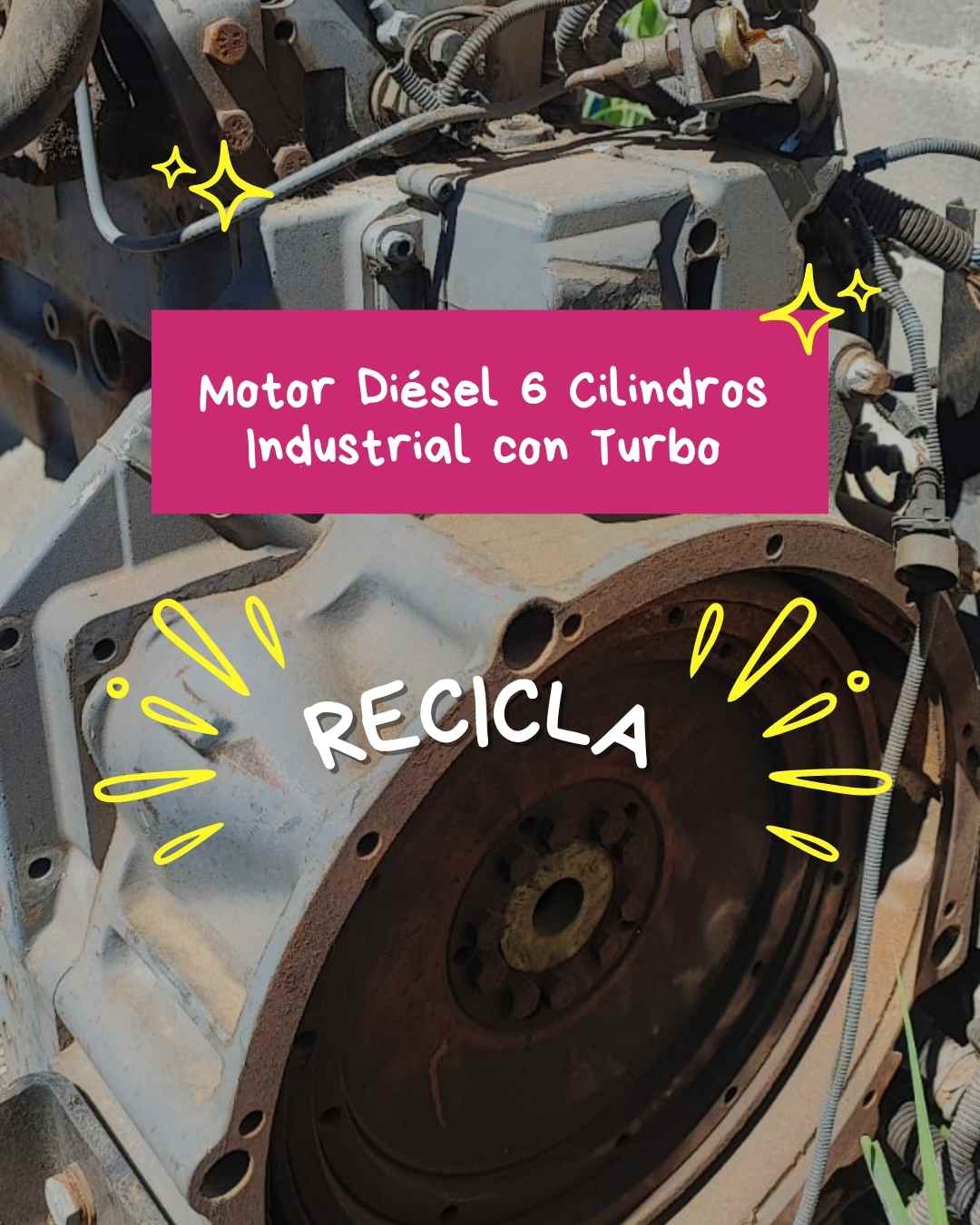 Motor Diésel 6 Cilindros Industrial con Turbo | Eco Reciclar