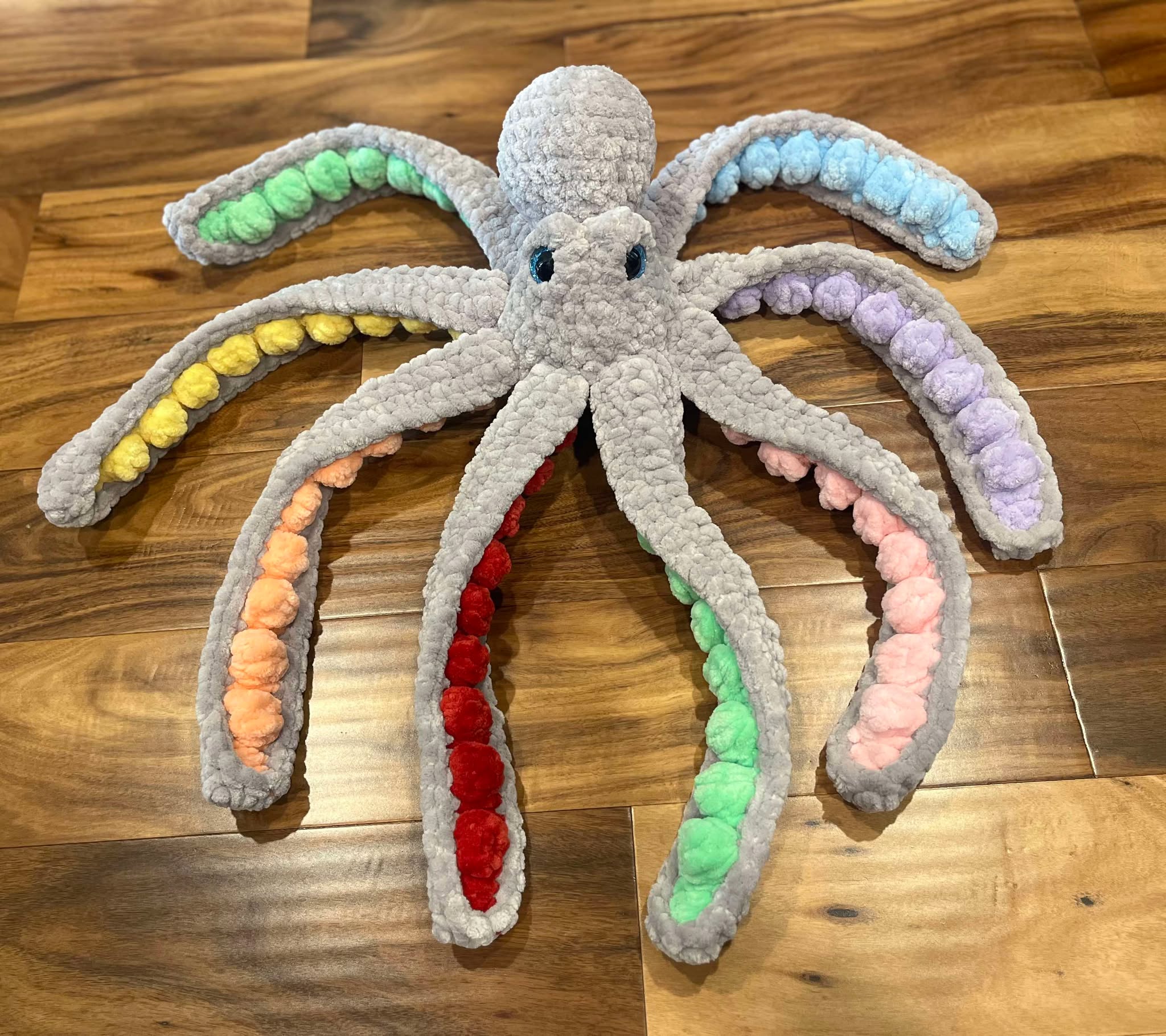 Rainbow Tentacle Kraken Plushie