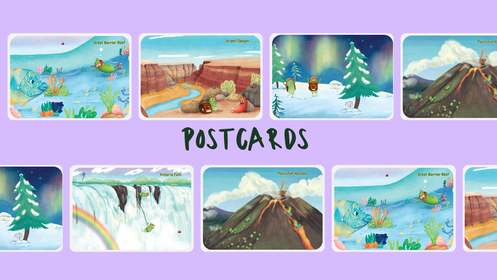 Book Themed Postcards 