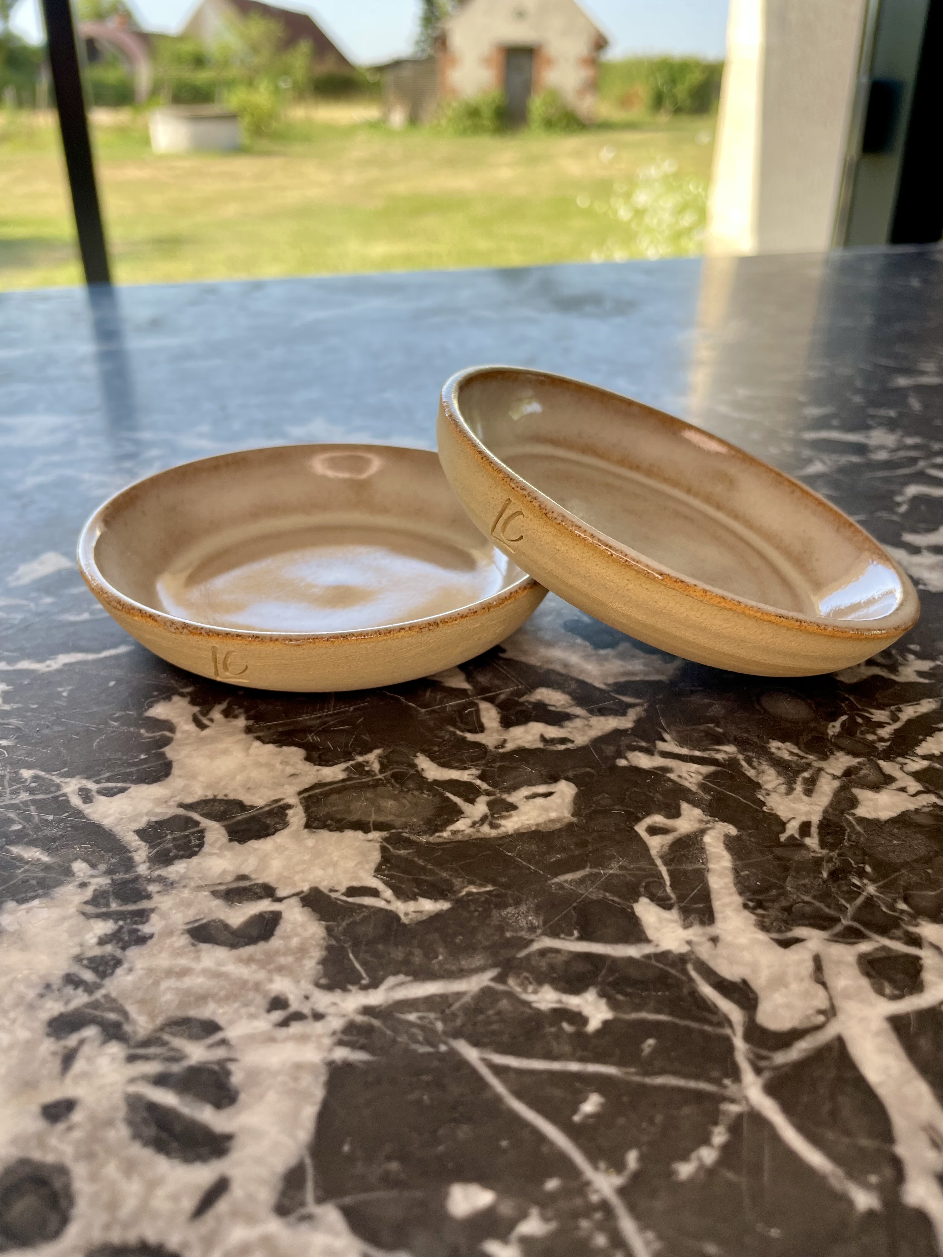 Coupelle en grès beige