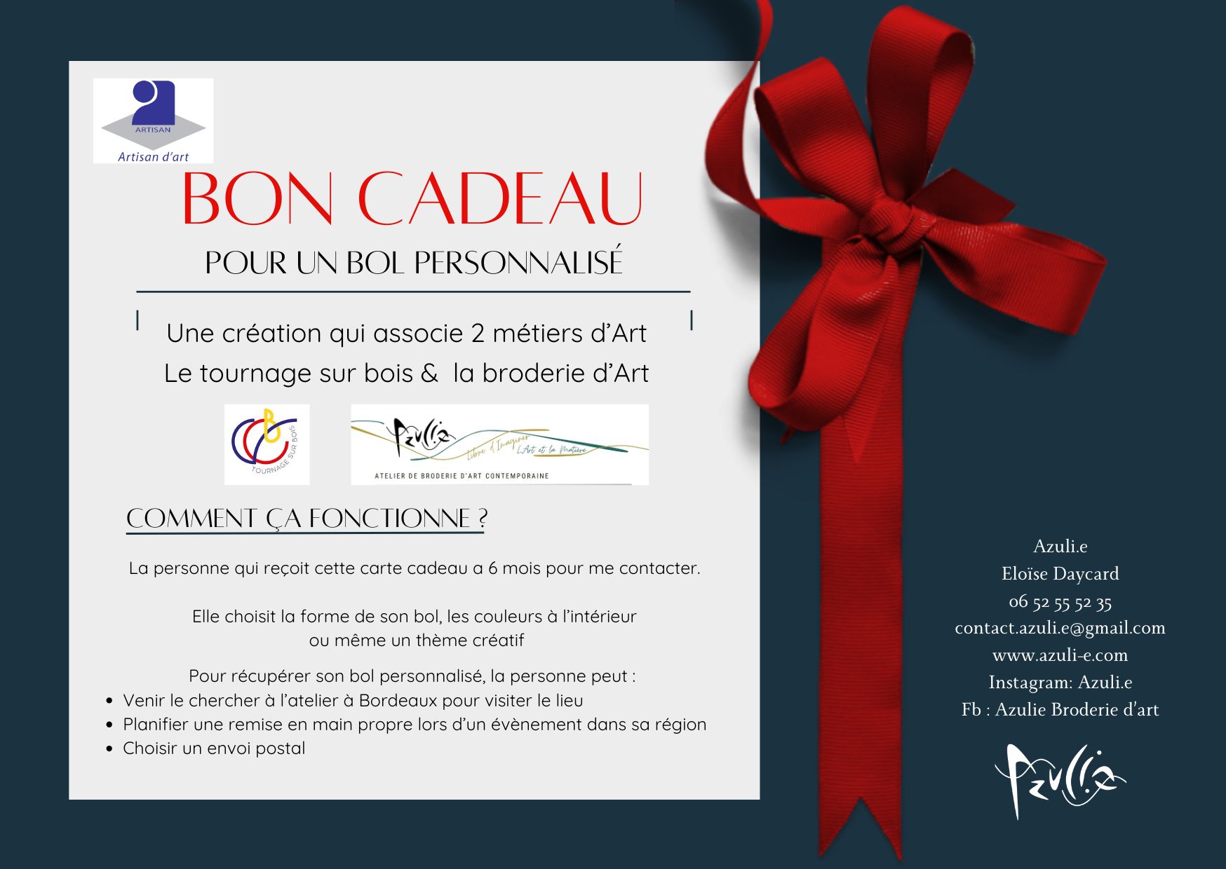 Carte cadeau pour un bol