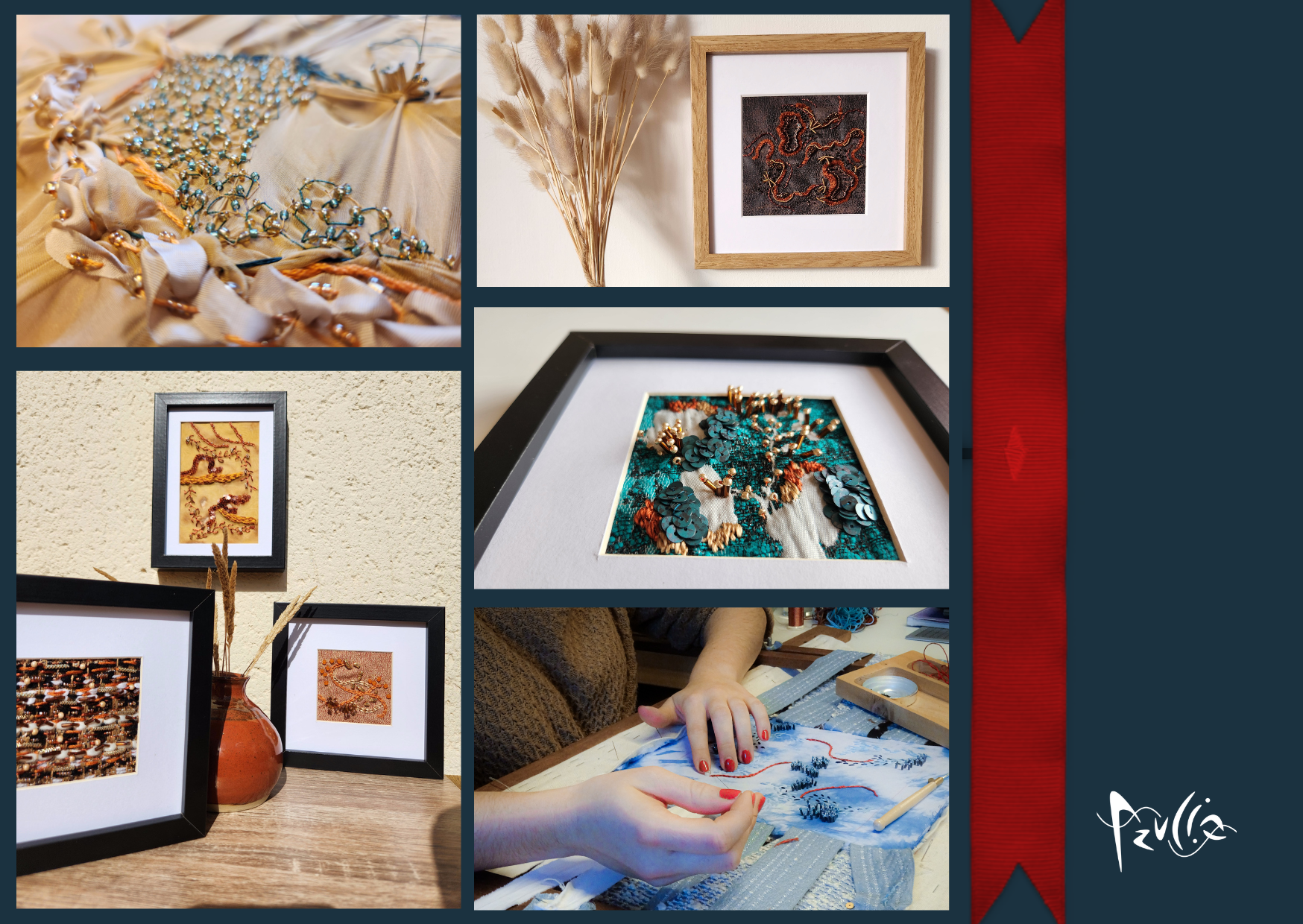 Carte cadeau pour un cadre brodé