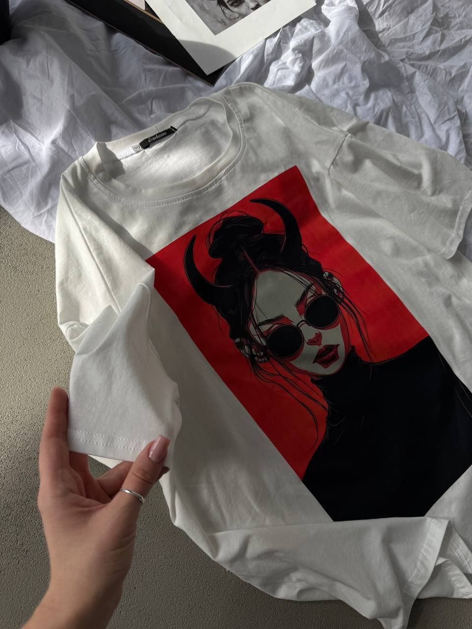 Balti marškinėliai “Devil”