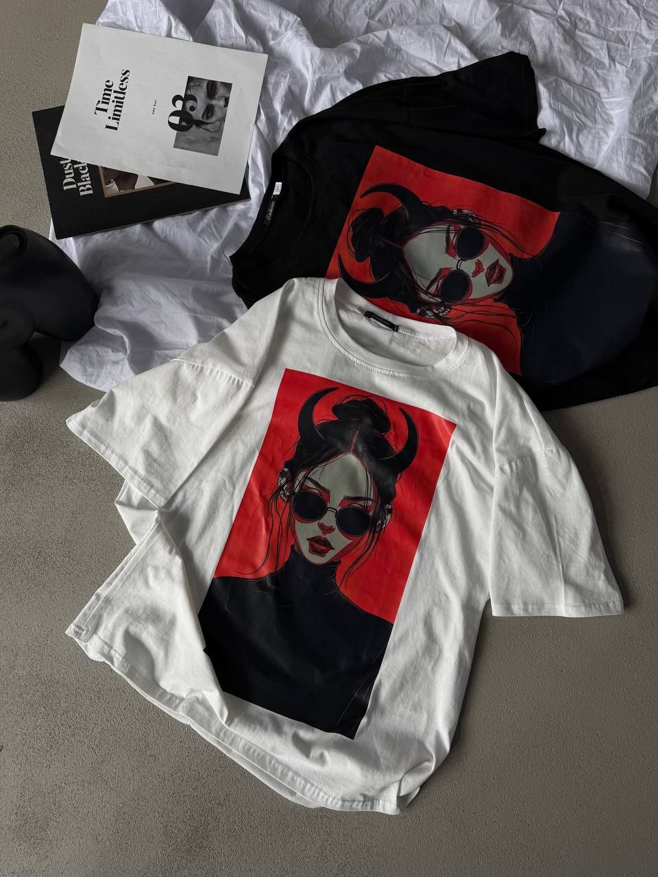 Balti marškinėliai “Devil”