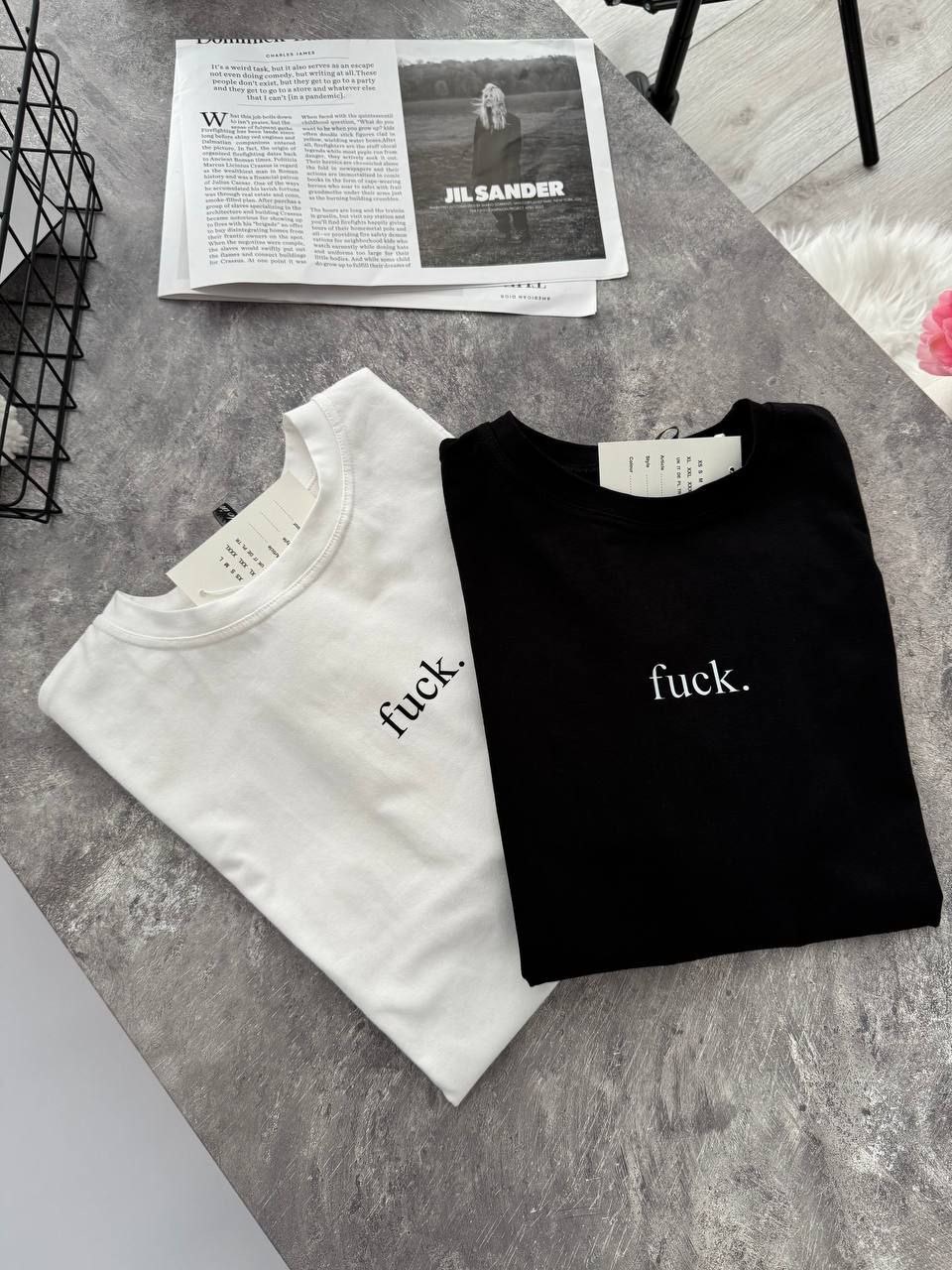 Juodi marškinėliai "Fu*k"