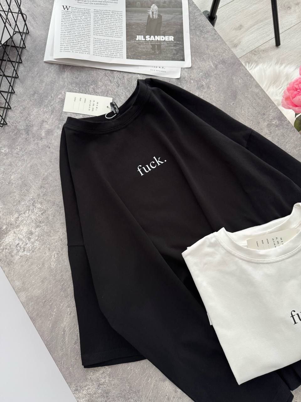 Juodi marškinėliai "Fu*k"