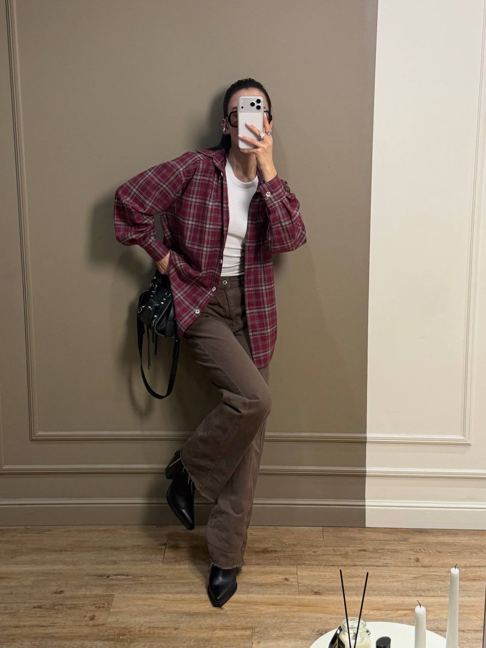 Languoti flaneliniai marškiniai